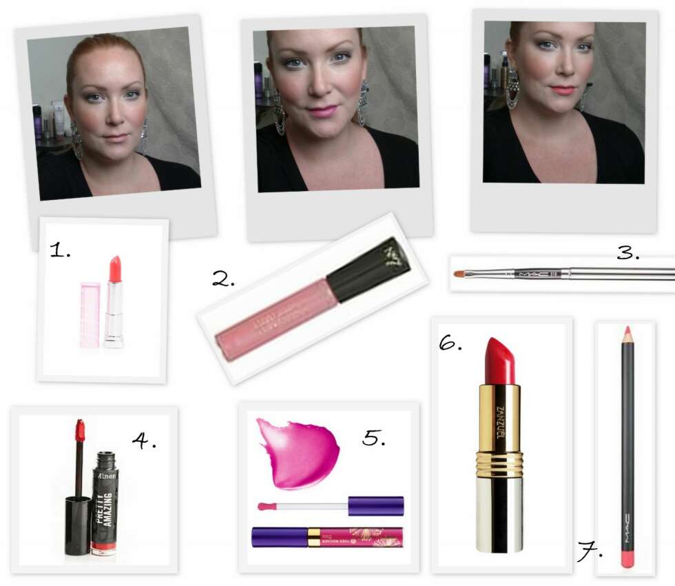 KLASSISKE ØYNE: 1. Colour Sensational The Shine i fargen Mango fra Maybelline (kr 115), 2. No7 High Shine lip gloss i fargen Rose Pearl (kr 109), 3. Lip Brush #316 fra MAC (kr ), 4. Pretty Amazing i fargen Strenght fra Bare Minerals (kr 299), 5. Leppglans i fargen Grenat fra Yves Rocher (kr 49), 6. Økologisk leppestil i fargen My New BFF fra Hanneli by Zanzuel (kr 220), 7. Lip Pencil i fargen Lasting Sensation fra MAC (kr 145). KLASSISKE ØYNE: 1. Colour Sensational The Shine i fargen Mango fra Maybelline (kr 115), 2. No7 High Shine lip gloss i fargen Rose Pearl (kr 109), 3. Lip Brush #316 fra MAC (kr ), 4. Pretty Amazing i fargen Strenght fra Bare Minerals (kr 299), 5. Leppglans i fargen Grenat fra Yves Rocher (kr 49), 6. Økologisk leppestil i fargen My New BFF fra Hanneli by Zanzuel (kr 220), 7. Lip Pencil i fargen Lasting Sensation fra MAC (kr 145).