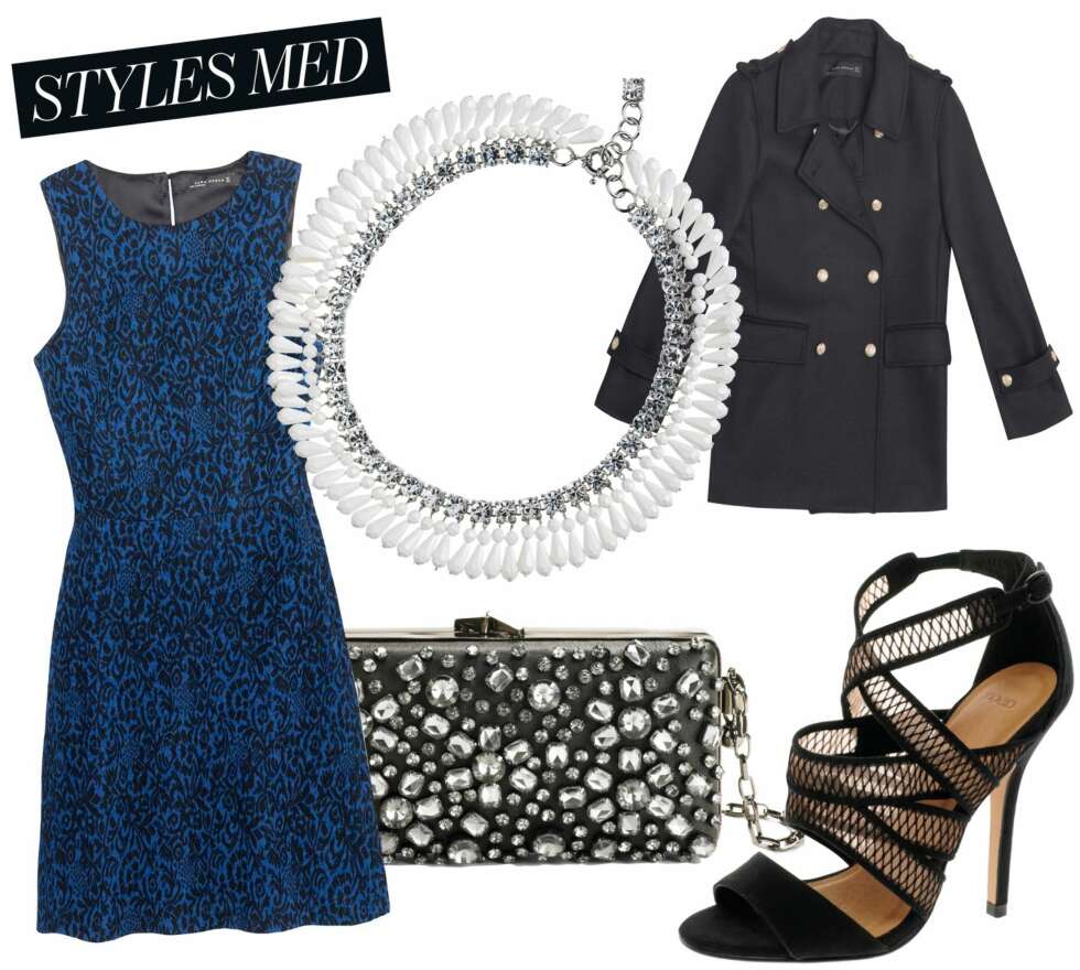 FIN PÅ FEST: KJole fra Zara, 699. Kjede fra By Malene Birger, kr 699. Clutch fra Mango, kr 699. Kåpe fra Zara, kr 1395. Partysandaler fra www.asos.com, kr 469. FIN PÅ FEST: KJole fra Zara, 699. Kjede fra By Malene Birger, kr 699. Clutch fra Mango, kr 699. Kåpe fra Zara, kr 1395. Partysandaler fra www.asos.com, kr 469.