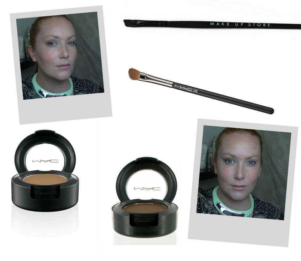 FRA MASKAR TIL EYELINER OG GLOBAL: 1. Syntetisk skrå kost #210 fra Make Up Store (kr 115), 2. Medium Angle Shading #275 fra MAC (kr 230), 3. Eyeshadow i fargen Cork fra MAC (kr 160), 4. Eyeshadow i fargen Brun fra MAC (kr 160). FRA MASKAR TIL EYELINER OG GLOBAL: 1. Syntetisk skrå kost #210 fra Make Up Store (kr 115), 2. Medium Angle Shading #275 fra MAC (kr 230), 3. Eyeshadow i fargen Cork fra MAC (kr 160), 4. Eyeshadow i fargen Brun fra MAC (kr 160).