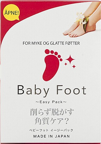 Baby Foot: Fotpleie i eske. Baby Foot: Fotpleie i eske.