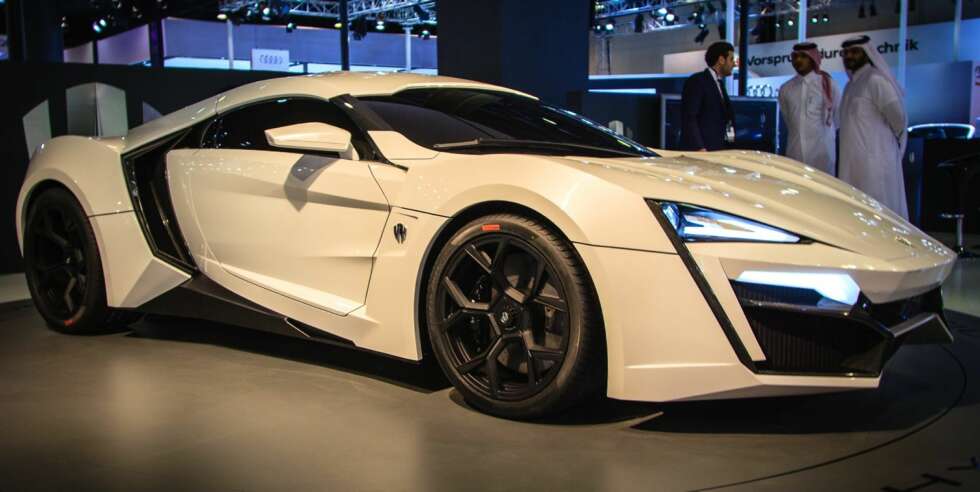 FRA LIBANON: Lykan Hypersport, her utstilt på Qatar Motor Show i Doha. FOTO: Flickr FRA LIBANON: Lykan Hypersport, her utstilt på Qatar Motor Show i Doha. FOTO: Flickr