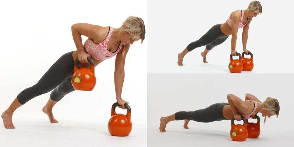 RENEGADE ROW: Øvelsen trener rygg, bryst, skuldre, armer, mage ¿ stabiliseringsmuskulatur i hele kroppen. RENEGADE ROW: Øvelsen trener rygg, bryst, skuldre, armer, mage ¿ stabiliseringsmuskulatur i hele kroppen.