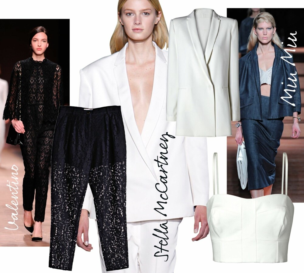 TRENDFAVORITTER: Blondebukse fra Weekday, kr 800. Blazer fra Monki, kr 599.
Magetopp fra Mango, kr 99. TRENDFAVORITTER: Blondebukse fra Weekday, kr 800. Blazer fra Monki, kr 599.
Magetopp fra Mango, kr 99.