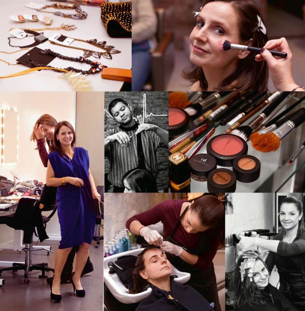 CREWET PÅ PLASS: Frisør Eirik Thorsen farget og klipte hår, makeupartist Jeanette Hoff sørget for at makeupen ble perfekt og stylist Cathrine Sandberg plukket ut antrekkene. CREWET PÅ PLASS: Frisør Eirik Thorsen farget og klipte hår, makeupartist Jeanette Hoff sørget for at makeupen ble perfekt og stylist Cathrine Sandberg plukket ut antrekkene.
