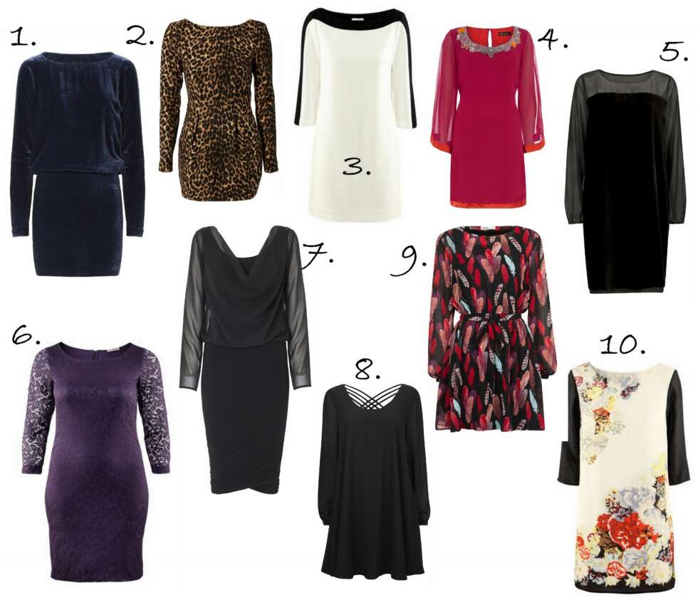 LANGERMEDE KJOLER: 1. Amaya ls Dress fra Samsoe e Samsoe (kr 1300), 2. Kjole fra House Of Dereon/nelly.no (kr 995), 3. Kjole med sort silhuette fra H&M (kr 299), 4. Embellished Trapeze Dress fra dorothyperkins.com (ca kr 585), 5. Jasmin kjole fra Vivikes (kr 499), 6. Blondekjole med trekvartlange ermer fra H&M+ (kr 399), 7. Betty ls Dress fra Samsoe e Samsoe (kr 900), 8. Victoria Dress fra Cubus (kr 249), 9. Chelsea Dress fra Cubus (kr 299), 10. Chiffongkjole fra H&M (kr 299). LANGERMEDE KJOLER: 1. Amaya ls Dress fra Samsoe e Samsoe (kr 1300), 2. Kjole fra House Of Dereon/nelly.no (kr 995), 3. Kjole med sort silhuette fra H&M (kr 299), 4. Embellished Trapeze Dress fra dorothyperkins.com (ca kr 585), 5. Jasmin kjole fra Vivikes (kr 499), 6. Blondekjole med trekvartlange ermer fra H&M+ (kr 399), 7. Betty ls Dress fra Samsoe e Samsoe (kr 900), 8. Victoria Dress fra Cubus (kr 249), 9. Chelsea Dress fra Cubus (kr 299), 10. Chiffongkjole fra H&M (kr 299).