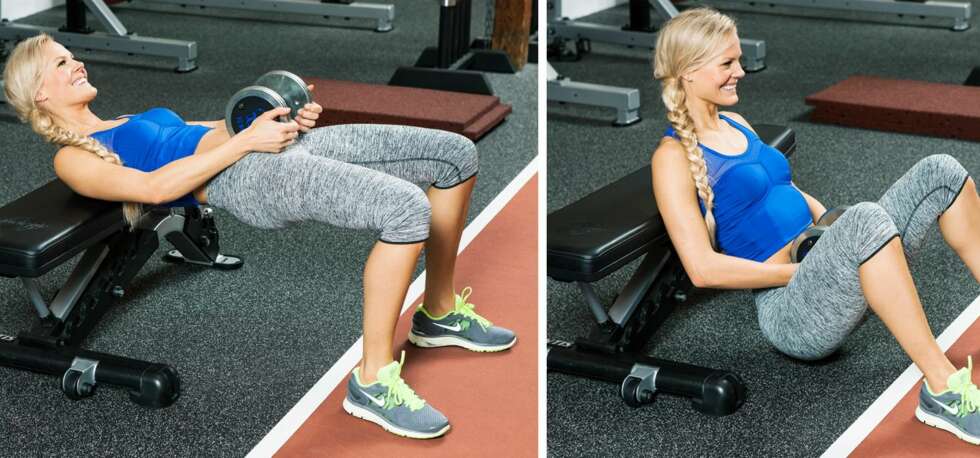 ØVELSE 8: Hip-thrust, posisjon 1 og 2 ØVELSE 8: Hip-thrust, posisjon 1 og 2