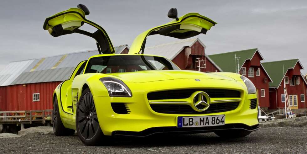FORGJENGEREN: Konseptet Mercedes SLS AMG E-Cell ble prøvekjørt i Norge. FOTO: Daimler AG FORGJENGEREN: Konseptet Mercedes SLS AMG E-Cell ble prøvekjørt i Norge. FOTO: Daimler AG