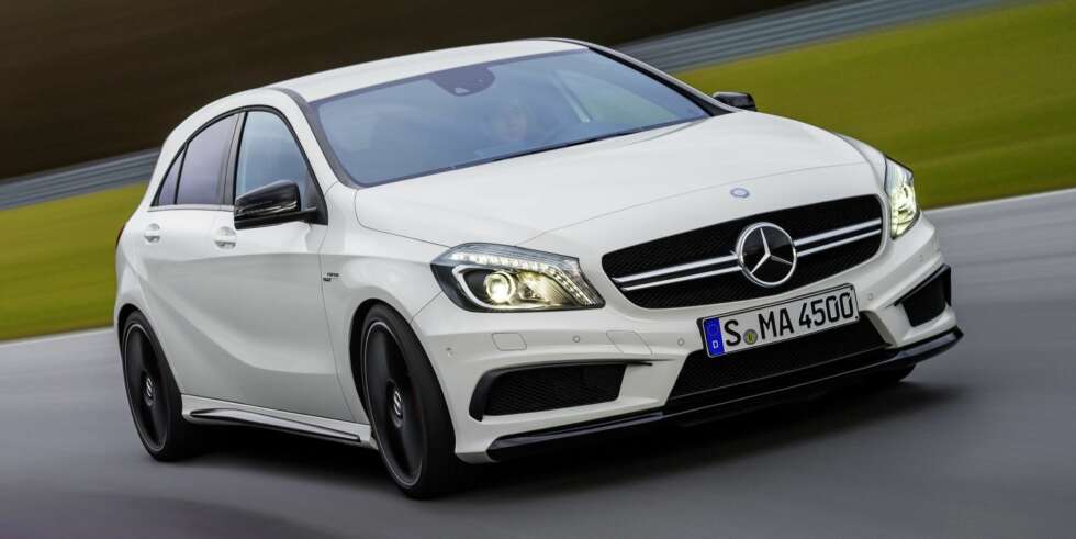 AMG: Mercedes A 45 AMG kommer til Norge i august. FOTO: Daimler AG AMG: Mercedes A 45 AMG kommer til Norge i august. FOTO: Daimler AG