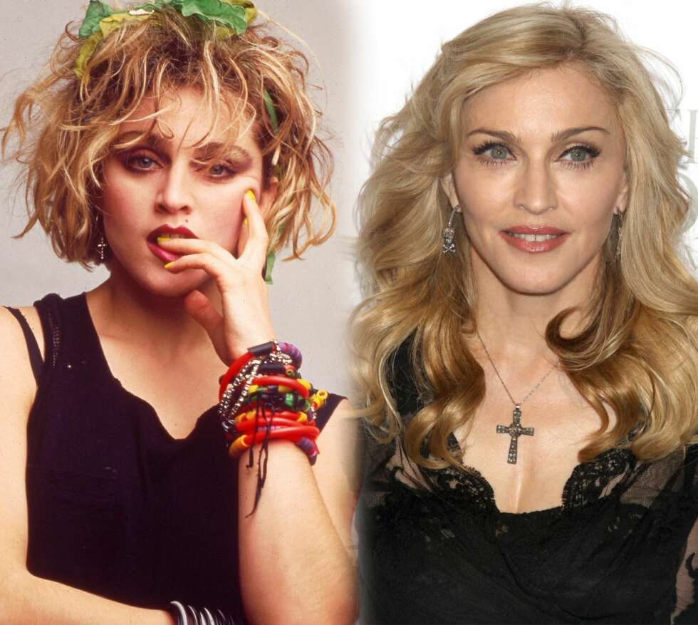 MADONNA: 80-talls-Madonna er sminket og stylet opp og i mente, men ser likevel mer naturlig ut enn Madonna anno 2013. MADONNA: 80-talls-Madonna er sminket og stylet opp og i mente, men ser likevel mer naturlig ut enn Madonna anno 2013.