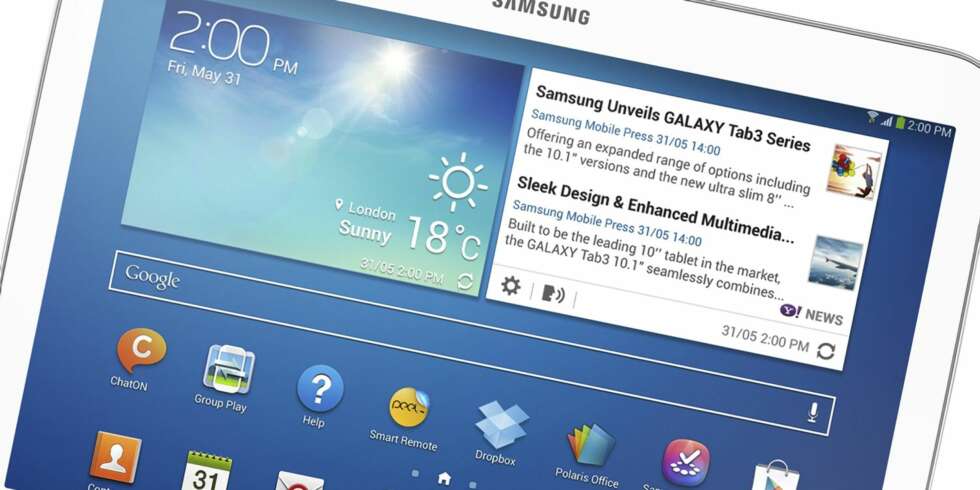 NY GALAXY: Android-nettbrettet til Samsung, Galaxy Tab kommer i ny versjon med navnet Galaxy Tab3 og i størrelsene 7, 8 og 10,1 tommer. NY GALAXY: Android-nettbrettet til Samsung, Galaxy Tab kommer i ny versjon med navnet Galaxy Tab3 og i størrelsene 7, 8 og 10,1 tommer.