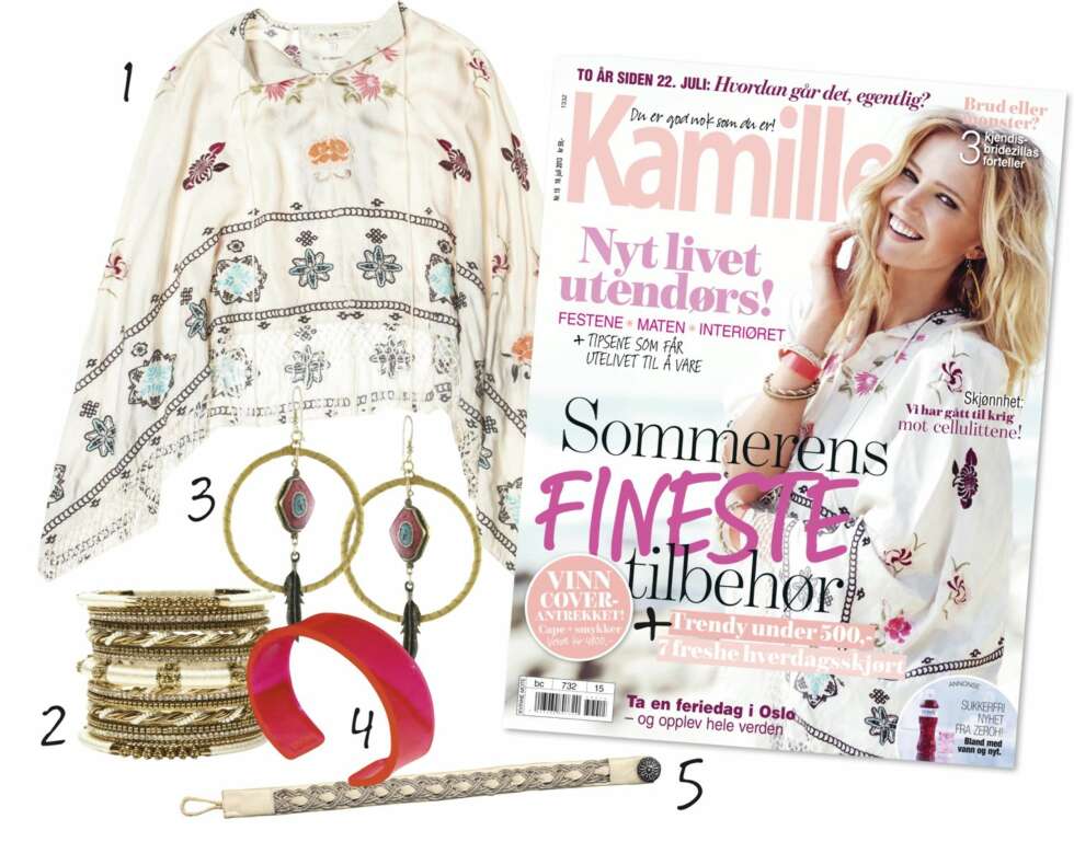 FLOTT PREMIE: Vinn det forsidemodellen har på seg! 1. Cape fra Odd Molly, kr 2999,- 2. Armbånd fra Amrita Singh, kr 749,- for 7 stk., 3. Ørebobber fra Ettika, kr 499,- 4. Armbånd fra Cooee, kr 299,- 5. Armbånd fra Pilgrim, kr 249,- FLOTT PREMIE: Vinn det forsidemodellen har på seg! 1. Cape fra Odd Molly, kr 2999,- 2. Armbånd fra Amrita Singh, kr 749,- for 7 stk., 3. Ørebobber fra Ettika, kr 499,- 4. Armbånd fra Cooee, kr 299,- 5. Armbånd fra Pilgrim, kr 249,-