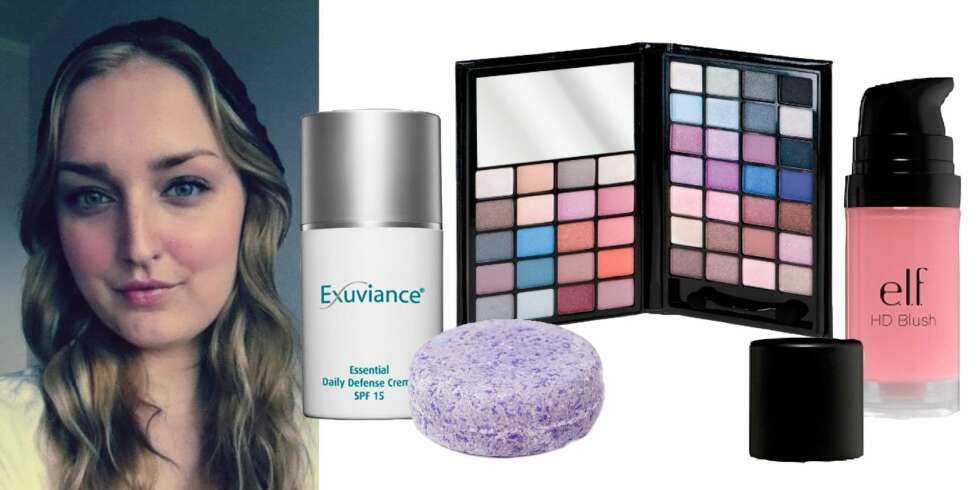JENNY ANBEFALER: dagkrem fra Exuviance, kr 221, flytende rouge og øyenskyggesett fra E.l.f., kr 27 og 40, sjampo fra Lush, kr 101. Sjekk også ut Jennys fine blogg www.jennyvadstein.wordpress.com © Foto: Produsentene JENNY ANBEFALER: dagkrem fra Exuviance, kr 221, flytende rouge og øyenskyggesett fra E.l.f., kr 27 og 40, sjampo fra Lush, kr 101. Sjekk også ut Jennys fine blogg www.jennyvadstein.wordpress.com © Foto: Produsentene