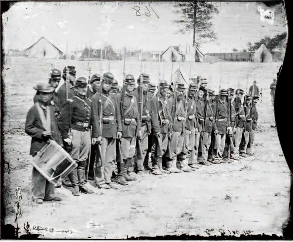 Nordstatssoldater fra 6th Maine Infantry etter slaget ved Fredericksburg. Nordstatssoldater fra 6th Maine Infantry etter slaget ved Fredericksburg.