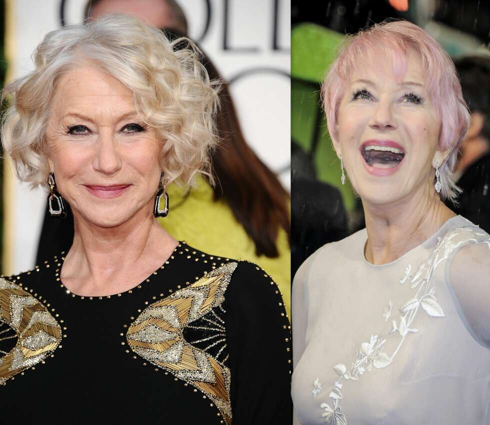 TØFF I HÅRVEIEN: Den dyktige og vakre skuespilleren Helen Mirren våger å satse på tøffe hårfrisyrer, noe som virkelig får henne til å se langt yngre ut enn sine 68 år! TØFF I HÅRVEIEN: Den dyktige og vakre skuespilleren Helen Mirren våger å satse på tøffe hårfrisyrer, noe som virkelig får henne til å se langt yngre ut enn sine 68 år!