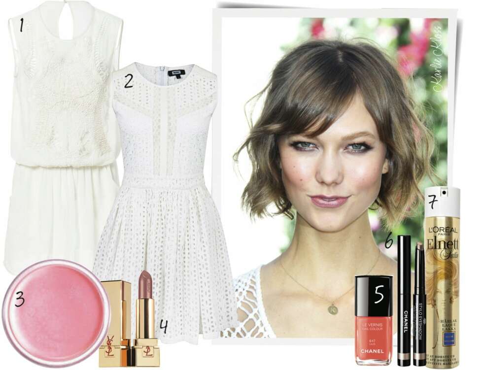 ROMANTISK OG FEMININ: 1. Kjole fra Zara, kr 299,- 2. Kjole fra Bik Bok, kr 399,- 3. Luminious Créme Blush i fargen taffeta fra Youngblood, kr 290,- 4. Leppestift i fargen golden lustre fra YSL, kr 295,- 5. Neglelakk i fargen lilis fra Chanel, kr 220,- 6. Øyeskyggepenn Stylo Eyeshadow fra Chanel, kr 280,- 7. Hårspray fra Elnett, kr 69,- ROMANTISK OG FEMININ: 1. Kjole fra Zara, kr 299,- 2. Kjole fra Bik Bok, kr 399,- 3. Luminious Créme Blush i fargen taffeta fra Youngblood, kr 290,- 4. Leppestift i fargen golden lustre fra YSL, kr 295,- 5. Neglelakk i fargen lilis fra Chanel, kr 220,- 6. Øyeskyggepenn Stylo Eyeshadow fra Chanel, kr 280,- 7. Hårspray fra Elnett, kr 69,-
