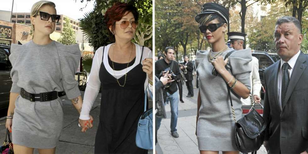 Kelly Osbourne og Rihanna i samme Marc Jacobs-kjole. Kelly Osbourne og Rihanna i samme Marc Jacobs-kjole.