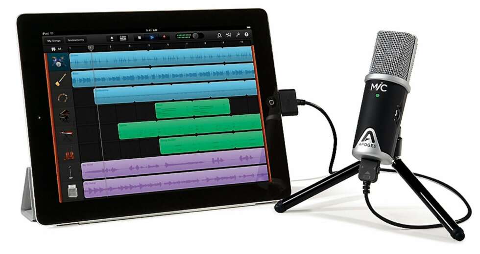 GARAGEBAND: Denne kondensatormikrofonen er i følge produsenten laget spesielt for appen Garageband. GARAGEBAND: Denne kondensatormikrofonen er i følge produsenten laget spesielt for appen Garageband.