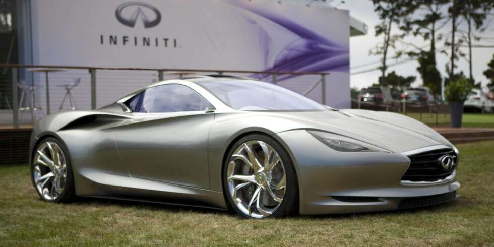 LUKSUS: Infiniti Emerg-e Concept var en selvsagt gjest på fjorårets utgave av ekstremt fasjonable Pebble Beach Concours d’Elegance. FOTO: Produsent LUKSUS: Infiniti Emerg-e Concept var en selvsagt gjest på fjorårets utgave av ekstremt fasjonable Pebble Beach Concours d’Elegance. FOTO: Produsent