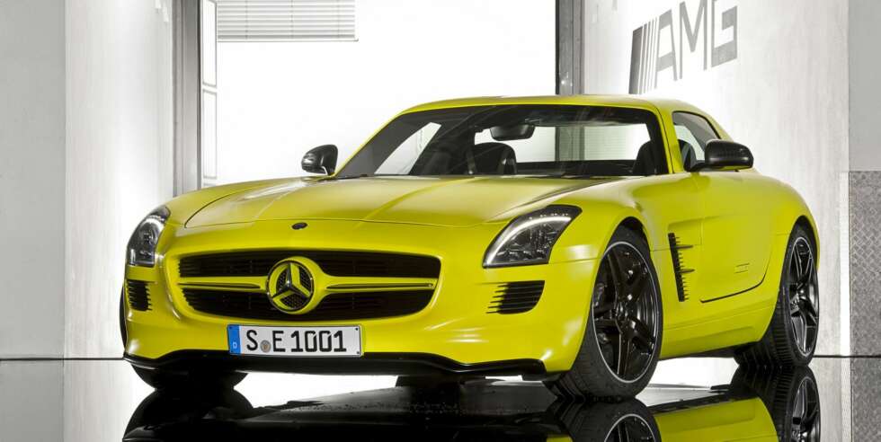 KONKURRENT: Mercedes SLS AMG E-Drive. FOTO: Produsent KONKURRENT: Mercedes SLS AMG E-Drive. FOTO: Produsent