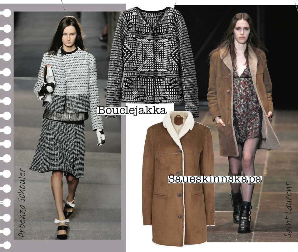 PROENZA SCHOULER OG SAINT LAURENT: Med priser på flere månedslønner for disse jakkene, er det helt greit at vi finner dem i litt enklere og billigere versjon i vanlige butikker! PROENZA SCHOULER OG SAINT LAURENT: Med priser på flere månedslønner for disse jakkene, er det helt greit at vi finner dem i litt enklere og billigere versjon i vanlige butikker!
