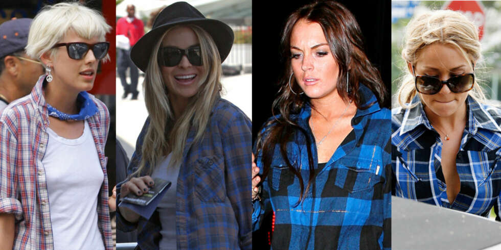 Fra venstre: Agyness Deyn, Carmen Electra, Lindsay Lohan og Lauren Conrad. Fra venstre: Agyness Deyn, Carmen Electra, Lindsay Lohan og Lauren Conrad.