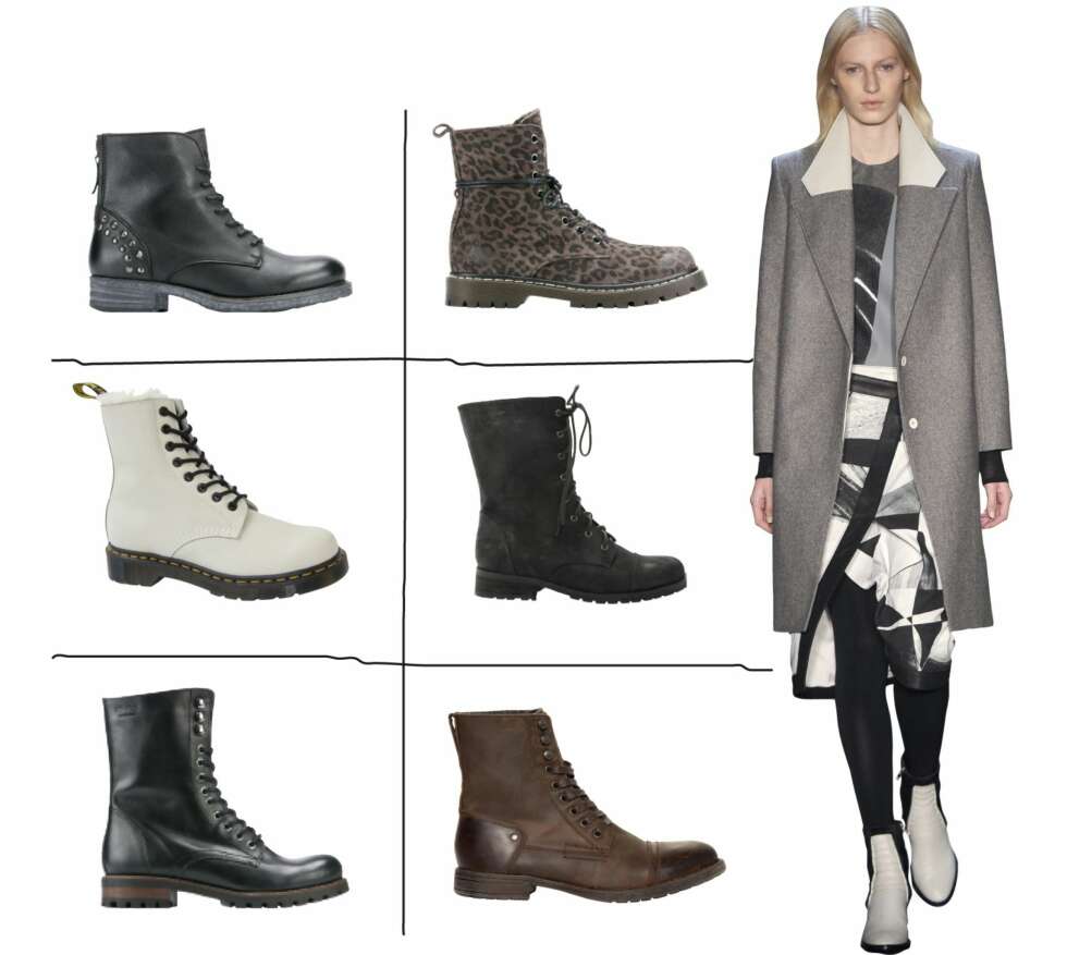 FRA CATWALKEN: Kult med lyse boots fra Helmut Lang.
SKO: Sorte med nagler på hælen fra Eurosko, kr 1299,- | leopard fra DNA, kr 999,- | hvite fra Dr. Martens, kr 1600,- | sorte med snøring fra Bianco, kr 599,- | høye med brune detaljer fra Eurosko, kr 1199,- | brune fra Din Sko, kr 799,- | FRA CATWALKEN: Kult med lyse boots fra Helmut Lang.
SKO: Sorte med nagler på hælen fra Eurosko, kr 1299,- | leopard fra DNA, kr 999,- | hvite fra Dr. Martens, kr 1600,- | sorte med snøring fra Bianco, kr 599,- | høye med brune detaljer fra Eurosko, kr 1199,- | brune fra Din Sko, kr 799,- |