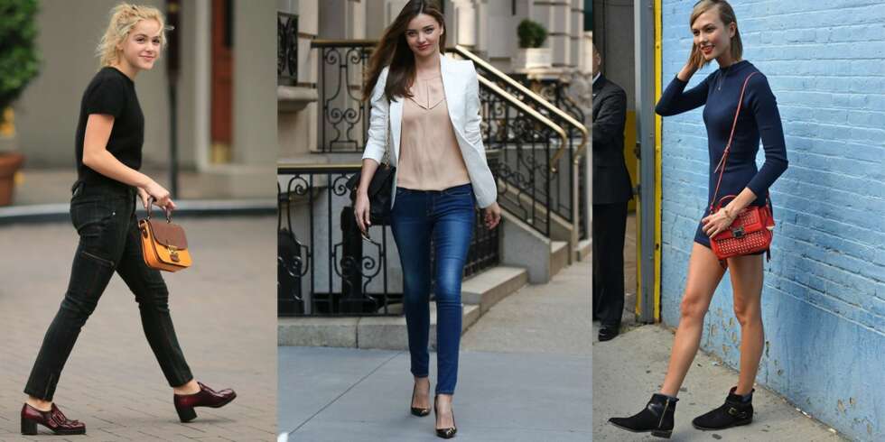 PÅ GATA: Kjendisene har allerede kastet seg over høstens fineste sko - og nå er det på tide at du følger etter! Fra venstre: Kiernan Shipka i en herreinspirert variant. Miranda Kerr i et par klassiske pumps. Alexa Chung i boots med detaljer. PÅ GATA: Kjendisene har allerede kastet seg over høstens fineste sko - og nå er det på tide at du følger etter! Fra venstre: Kiernan Shipka i en herreinspirert variant. Miranda Kerr i et par klassiske pumps. Alexa Chung i boots med detaljer.
