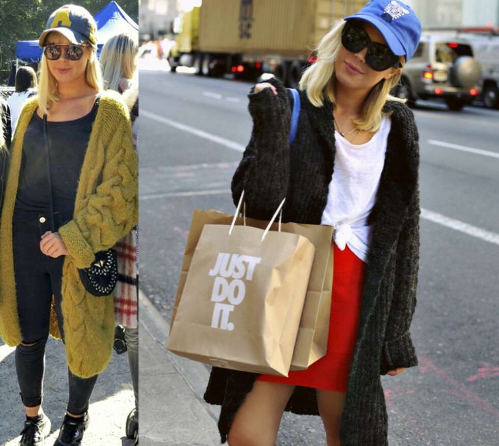 EN OVERSIZED CARDIGAN: Moteblogger Ulrikke Lund plasserer seg gjerne inn i en tykk og god strikkegenser, og kombinerer den både til bare legger og mørke jeans. EN OVERSIZED CARDIGAN: Moteblogger Ulrikke Lund plasserer seg gjerne inn i en tykk og god strikkegenser, og kombinerer den både til bare legger og mørke jeans.