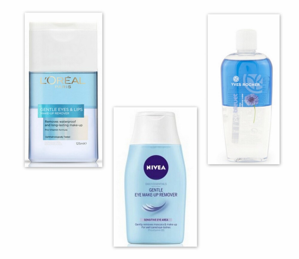 ER DE GODE NOK?: De billigste øyesminkefjernerne vi testet var Eye & Lip Make-Up Remover Waterproof fra L'Oréal Paris (kr 69), Gentle Eye Make-Up Remover fra Nivea (kr 42) og Ekspressrengjøring for øyne fra Yves Rocher (kr 59). ER DE GODE NOK?: De billigste øyesminkefjernerne vi testet var Eye & Lip Make-Up Remover Waterproof fra L'Oréal Paris (kr 69), Gentle Eye Make-Up Remover fra Nivea (kr 42) og Ekspressrengjøring for øyne fra Yves Rocher (kr 59).