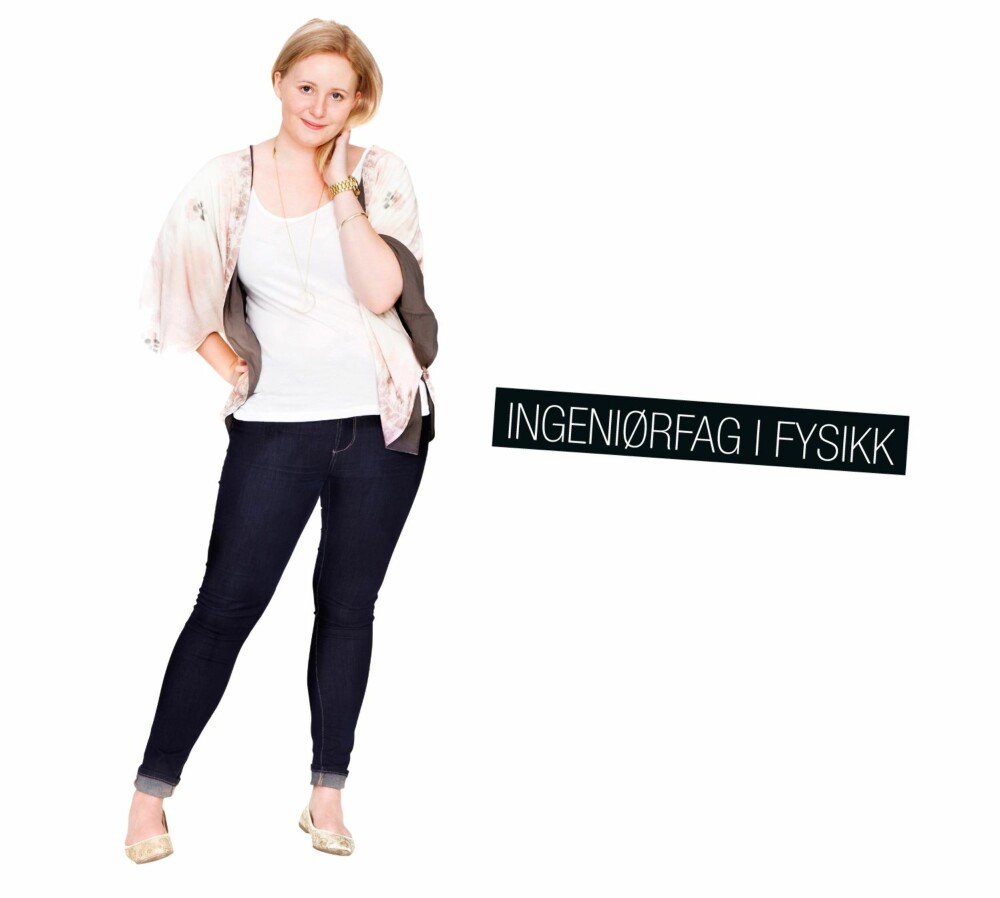 IDA KRISTIN TROGSTAD: Studerer ingeniørfag i fysikk, og beskriver stilen sin som feminin. Antrekk: Singlet fra Cubus, bukse fra BikBok, jakke fra Zara, sko fra Indiska, klokke fra Michael Kors, kjede fra Free People. IDA KRISTIN TROGSTAD: Studerer ingeniørfag i fysikk, og beskriver stilen sin som feminin. Antrekk: Singlet fra Cubus, bukse fra BikBok, jakke fra Zara, sko fra Indiska, klokke fra Michael Kors, kjede fra Free People.