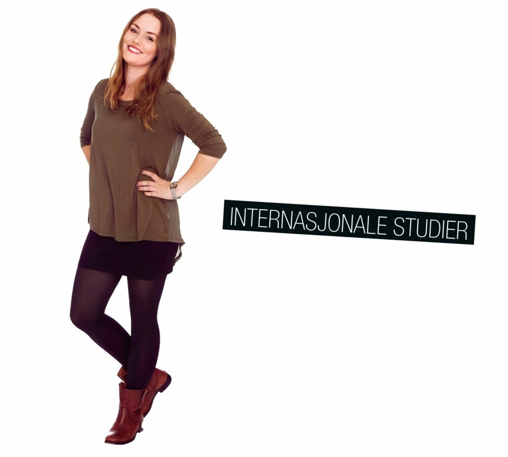 IDA ISELIN ERIKSSON: Studerer internasjonale studier, og beskriver stilen sin som stilig avslappet. Antrekk: Skjørt og strømpebukser fra H&M, genser fra Forever 21 og sko fra en liten butikk i New York. IDA ISELIN ERIKSSON: Studerer internasjonale studier, og beskriver stilen sin som stilig avslappet. Antrekk: Skjørt og strømpebukser fra H&M, genser fra Forever 21 og sko fra en liten butikk i New York.