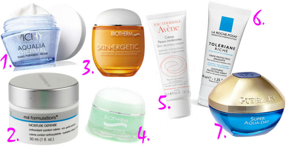 HAR LAGT SIN ELSK PÅ: Alle disse kremene er populære valg når norske jenter skal pleie huden sin.1. Aqualia Thermal UV Day Cream, kr 219, Vichy. 2. Moisture Defense Antioxidant Creme fra MD Formulations, kr 699. 3. Skin Energetic Day anti-fatigue fra Biotherm, kr 375. 4. Aquasource normal/combination skin fra Biotherm kr 435, 5. Skin Recovery Cream, kr 180, Avene. 6. LRP Toleriane Riche Cream, kr 159, La Roche Posay. 7. Super Aqua Day Comfort Cream, kr 498, Guerlain. HAR LAGT SIN ELSK PÅ: Alle disse kremene er populære valg når norske jenter skal pleie huden sin.1. Aqualia Thermal UV Day Cream, kr 219, Vichy. 2. Moisture Defense Antioxidant Creme fra MD Formulations, kr 699. 3. Skin Energetic Day anti-fatigue fra Biotherm, kr 375. 4. Aquasource normal/combination skin fra Biotherm kr 435, 5. Skin Recovery Cream, kr 180, Avene. 6. LRP Toleriane Riche Cream, kr 159, La Roche Posay. 7. Super Aqua Day Comfort Cream, kr 498, Guerlain.