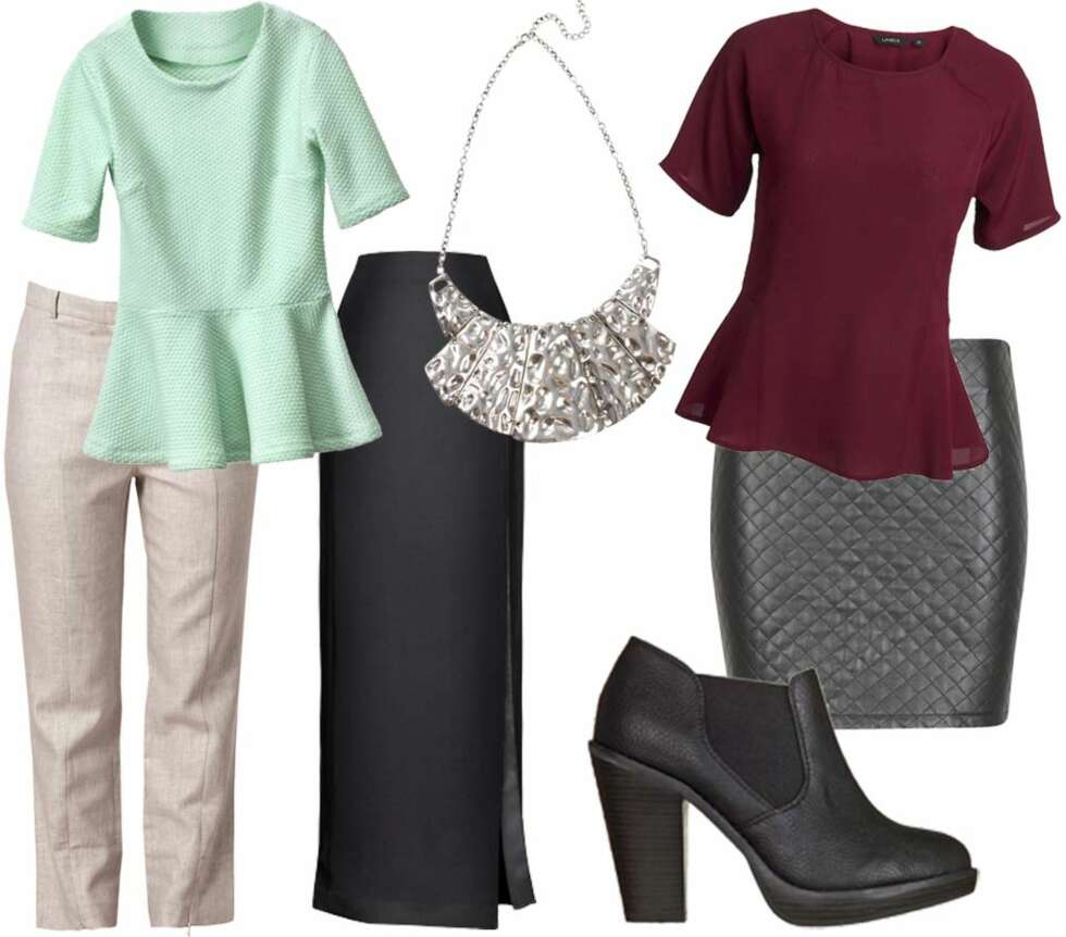 SLIK KAN DET STYLES: Topp HM (kr 299), bukse Nowhere (kr 599), Skjørt HM (kr 299), sko Din Sko (kr 499), Skjørt Cubus (kr 299), topp LIndex (kr 199), smykke Nelly (r 149). SLIK KAN DET STYLES: Topp HM (kr 299), bukse Nowhere (kr 599), Skjørt HM (kr 299), sko Din Sko (kr 499), Skjørt Cubus (kr 299), topp LIndex (kr 199), smykke Nelly (r 149).