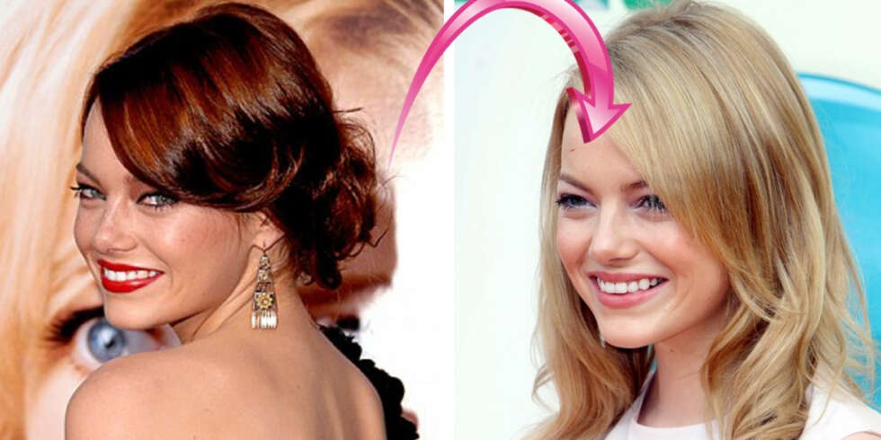 FORVANDLING: Emma Stone er like lekker som blondine som hun var som sexy "redhead". FORVANDLING: Emma Stone er like lekker som blondine som hun var som sexy "redhead".