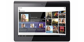 KOMPAKT: Den 9,4 tommer skjermen bidrar sitt til å gjøre Sony Tablet S til et kompakt nettbrett. KOMPAKT: Den 9,4 tommer skjermen bidrar sitt til å gjøre Sony Tablet S til et kompakt nettbrett.