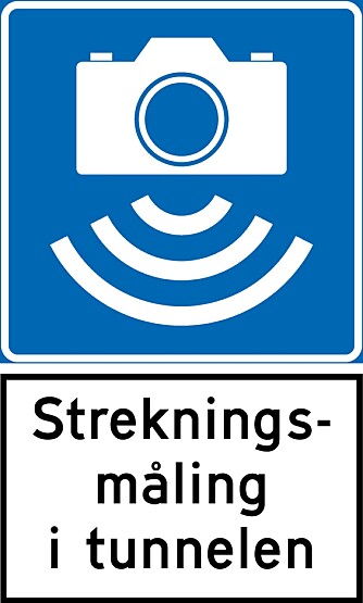 STREKNINGS-ATK: Skiltet forteller at tunnelen er oppsatt med streknings-ATK. STREKNINGS-ATK: Skiltet forteller at tunnelen er oppsatt med streknings-ATK.