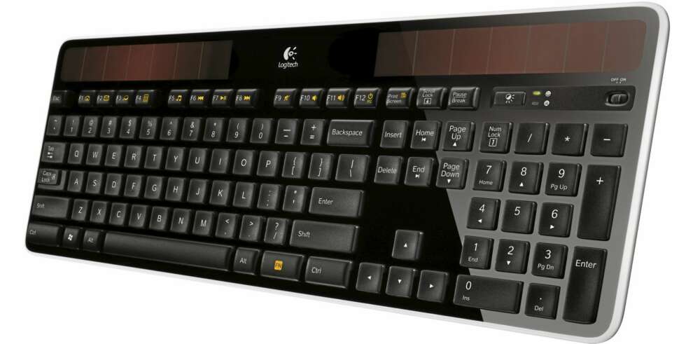 MILJØ: Logitech sitt flate tastatur med solcellepanel er både lekkert og godt å bruke. Hvor miljøvennlig det er, vet vi ikke. MILJØ: Logitech sitt flate tastatur med solcellepanel er både lekkert og godt å bruke. Hvor miljøvennlig det er, vet vi ikke.