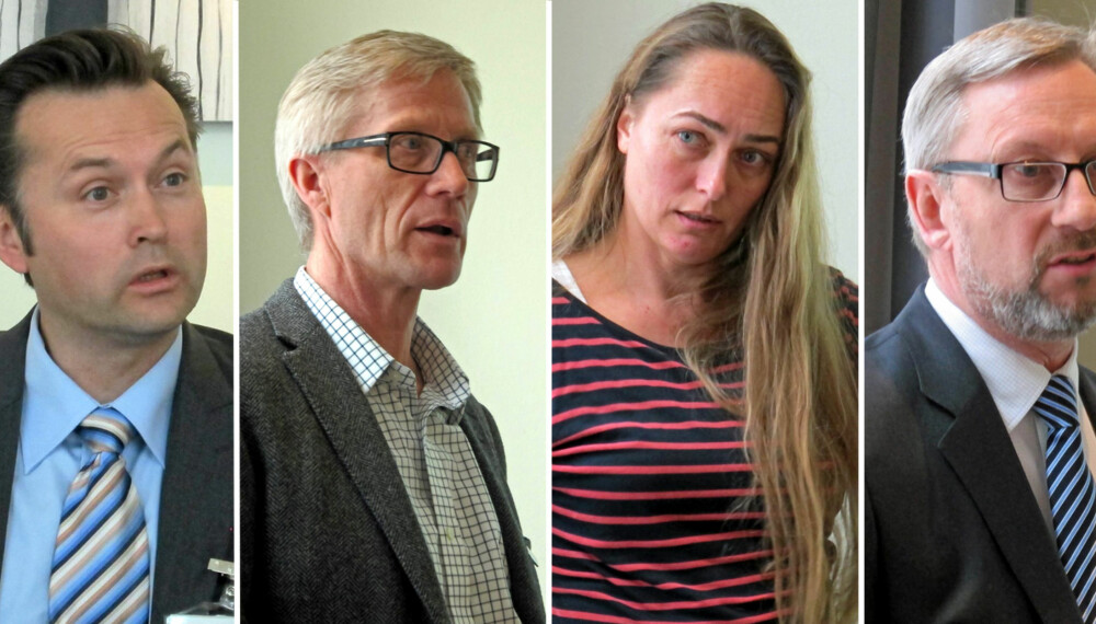 VIL ENDRE BILAVGIFTENE: Amcars Hillberg Ove Johansen (f.v), Bilimportørenes Landsforenings Erik Andresen, NAFs Line Lillebø Osfoss og KNAs Jan Johansen. VIL ENDRE BILAVGIFTENE: Amcars Hillberg Ove Johansen (f.v), Bilimportørenes Landsforenings Erik Andresen, NAFs Line Lillebø Osfoss og KNAs Jan Johansen.