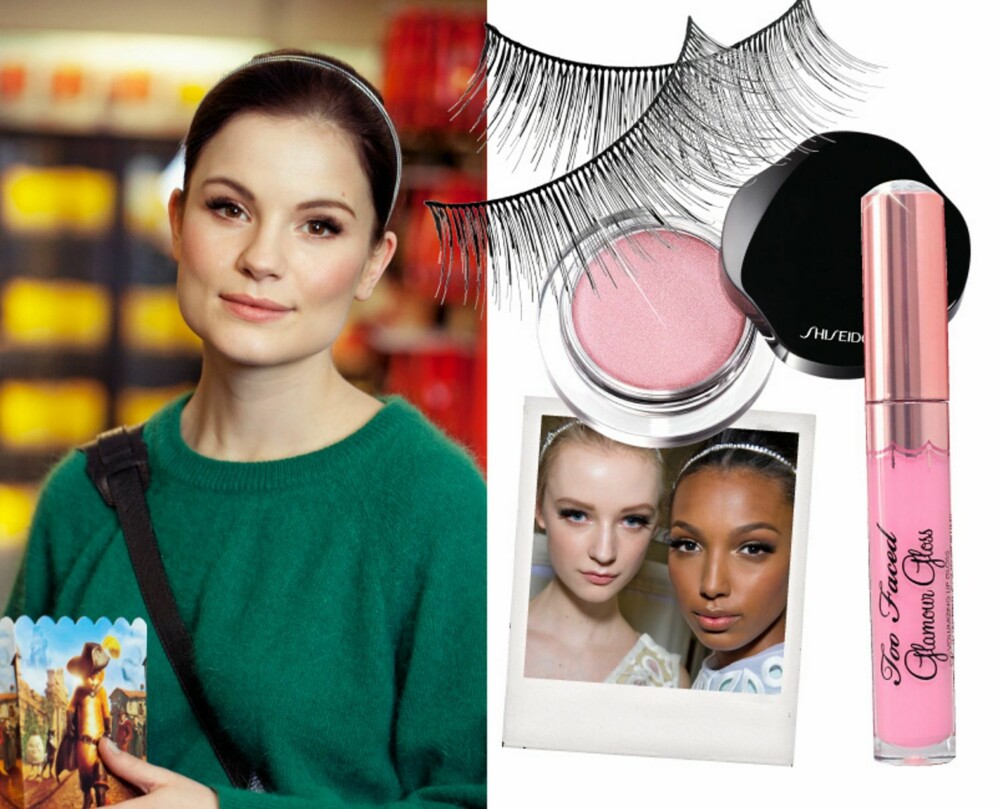 BAMBIVIPPER: Løsvipper fra Make Up Store Eyelash i lady (kr 95), Shiseido Shimmering cream eye color i fargen pale shell (kr 250) og Too Faced Glamour gloss i fargen peek a boo (kr 210). Foto: Renate Torseth/Catwalkpix BAMBIVIPPER: Løsvipper fra Make Up Store Eyelash i lady (kr 95), Shiseido Shimmering cream eye color i fargen pale shell (kr 250) og Too Faced Glamour gloss i fargen peek a boo (kr 210). Foto: Renate Torseth/Catwalkpix