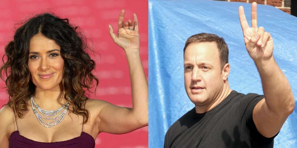 UMAKE PAR: Salma Hayek og Kevin James spiller kjærestepar i komedien «Here Comes The Boom», som kommer på kino mot slutten av året. UMAKE PAR: Salma Hayek og Kevin James spiller kjærestepar i komedien «Here Comes The Boom», som kommer på kino mot slutten av året.