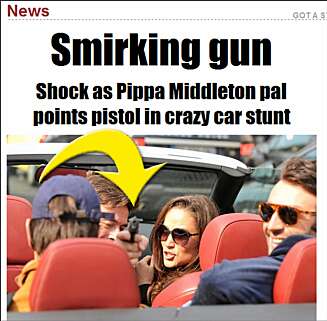 I SIKTET: Avisen The Sun trykker bildene til fotografen som brått befant seg på den slemme siden av en pistol. I SIKTET: Avisen The Sun trykker bildene til fotografen som brått befant seg på den slemme siden av en pistol.