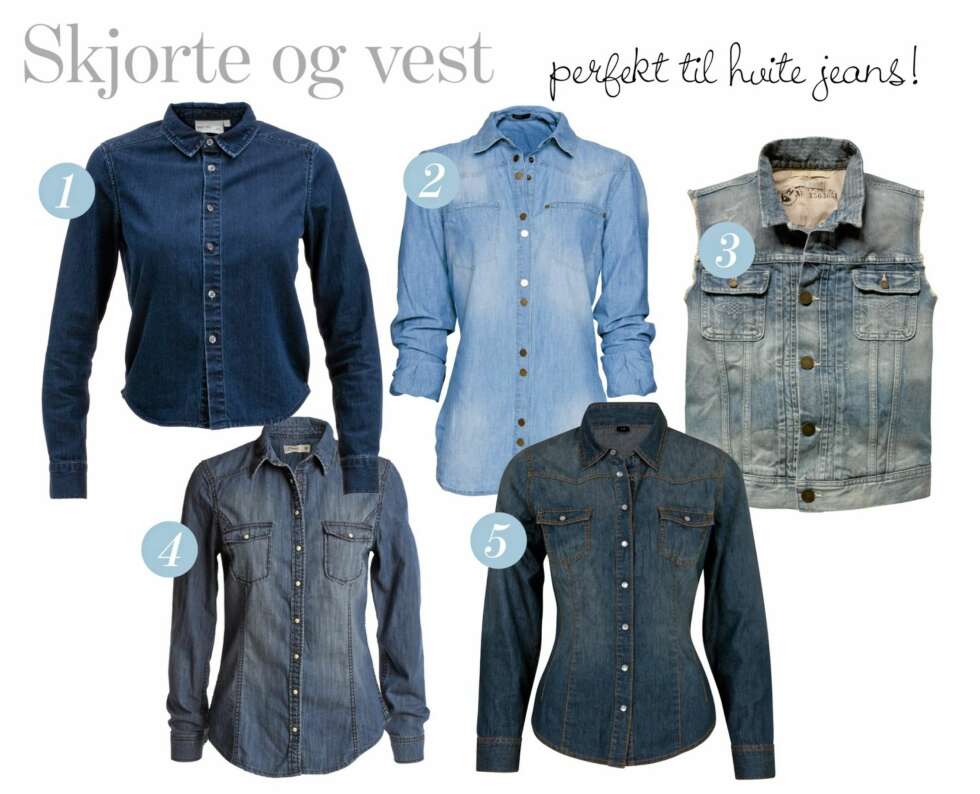 JEANSSKJORTE OG VEST: Brukes alene, eller utenpå som "jakke". Til omtrent alt. JEANSSKJORTE OG VEST: Brukes alene, eller utenpå som "jakke". Til omtrent alt.
