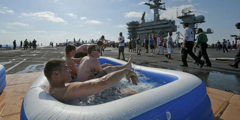Ikke helt cruiseskipskomfort, men temperaturen er i det minste behagelig i Persiabukta. Ikke helt cruiseskipskomfort, men temperaturen er i det minste behagelig i Persiabukta.