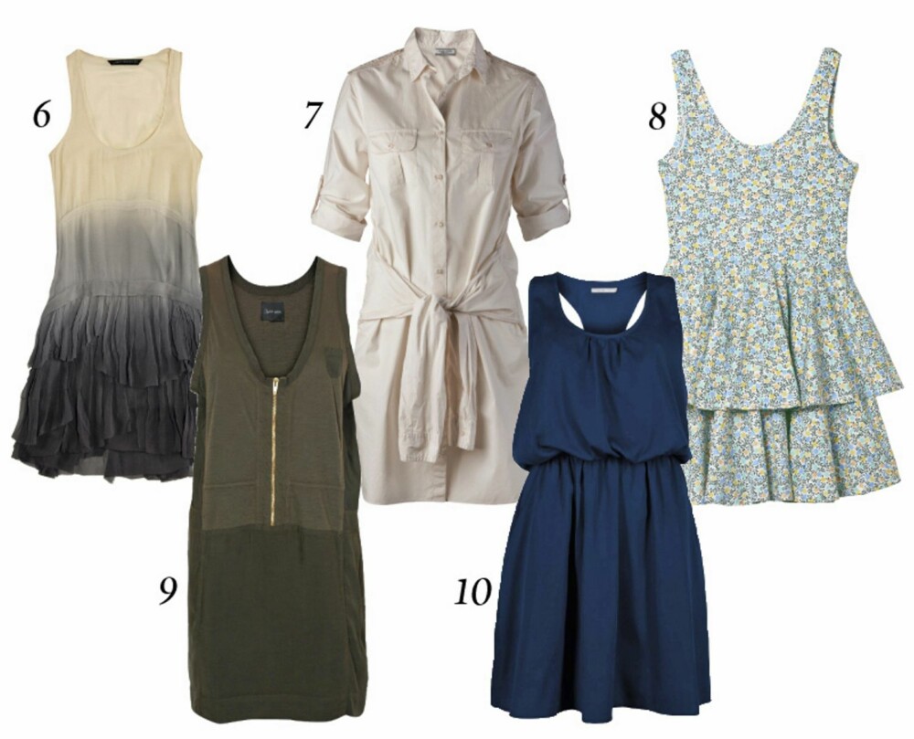 HVERDAGSKJOLER: 1. Zara (kr 559), 2. Hunkydory (kr 1299), 3. Monki (kr 399), 4. Stella Nova (kr 1999), 5. Only (kr 159). Foto: Produsenten. HVERDAGSKJOLER: 1. Zara (kr 559), 2. Hunkydory (kr 1299), 3. Monki (kr 399), 4. Stella Nova (kr 1999), 5. Only (kr 159). Foto: Produsenten.