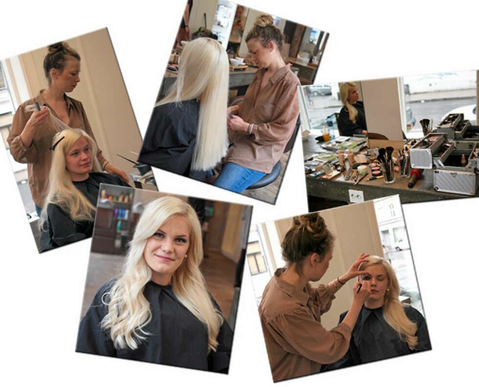 HÅR OG MAKEUP: Flere timer i stolen gir resultater. Ny frisyre, løsvipper og sotede øyne må til for å gi den rette looken... HÅR OG MAKEUP: Flere timer i stolen gir resultater. Ny frisyre, løsvipper og sotede øyne må til for å gi den rette looken...
