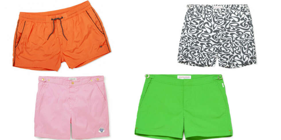 FARGERIK SOMMER: Hos luksusnettbutikken Mr. Porter har man tro på badeshorts i gla' farger i år. Shorts fra Orlebar, Hartford og Robinson Les Bains hos Mr. Porter. FARGERIK SOMMER: Hos luksusnettbutikken Mr. Porter har man tro på badeshorts i gla' farger i år. Shorts fra Orlebar, Hartford og Robinson Les Bains hos Mr. Porter.