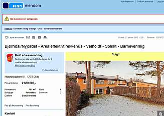 NYTT HUS: Kjersti Elvik og Gunnar Martinsen har kjøpt rekkehus. Her er boligannonsen. NYTT HUS: Kjersti Elvik og Gunnar Martinsen har kjøpt rekkehus. Her er boligannonsen.