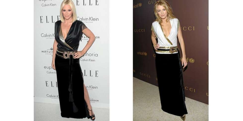 KJOLEDUELL: Hvem av de to blondinene kler kjolen fra Gucci best? KJOLEDUELL: Hvem av de to blondinene kler kjolen fra Gucci best?