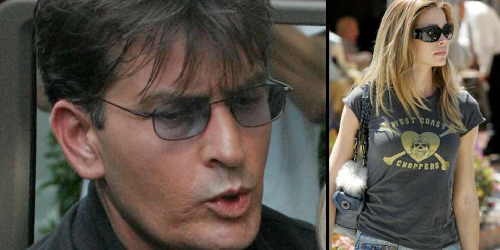 BITRE FIENDER: Charlie Sheen og Denise Richards BITRE FIENDER: Charlie Sheen og Denise Richards