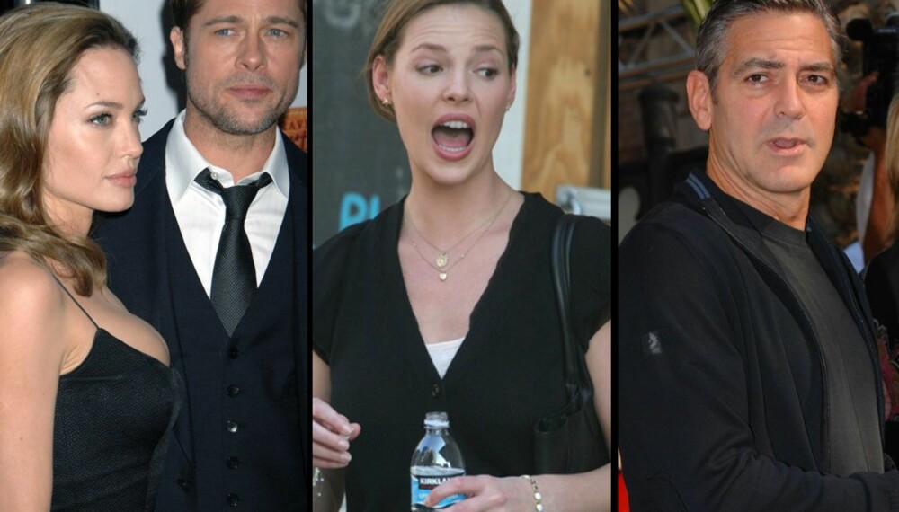 Angelina Jolie og Brad Pitt, Katherine Heigl og George Clooney Angelina Jolie og Brad Pitt, Katherine Heigl og George Clooney